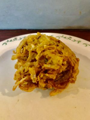 Onion bhaji  at This & That Cafe in Manchester