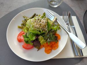 Gemischter Vorspeisensalat - veganes Dressing at Gasthof Eyachperle in Haigerloch