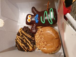 Vegan donuts at Voodoo Doughnut in Portland