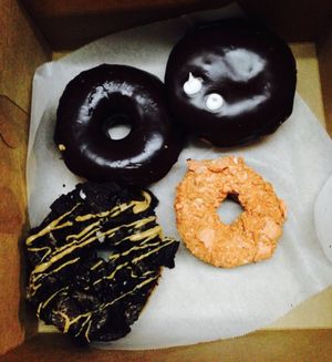 Vegan donuts  at Voodoo Doughnut in Portland