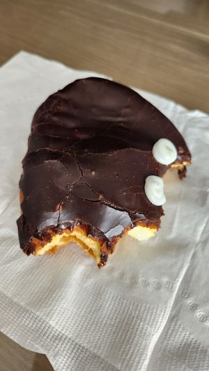 Couldn't wait to taste! at Voodoo Doughnut in Portland