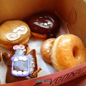vegan donuts! some filled with jam & some filled with soy cream at Voodoo Doughnut in Portland