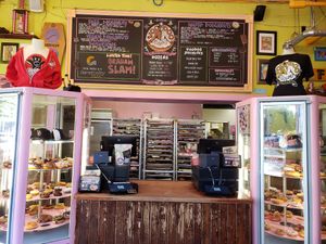 Interior of Voodoo Doughnut. at Voodoo Doughnut in Portland