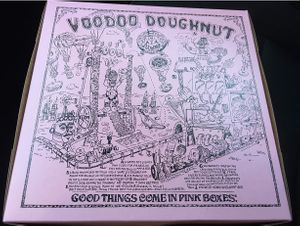 Good things come in pink boxes at Voodoo Doughnut in Portland