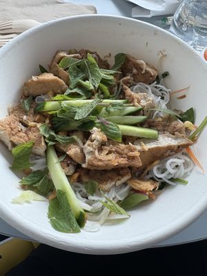 Bun with vegan tofu  at Nam Nam Harbour Eats in Auckland