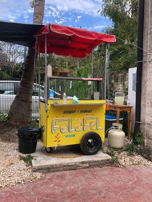 Monkey Monkey Falafel Cart  at Monkey Monkey Falafel in Bacalar