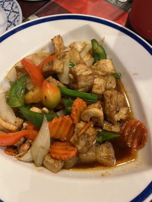 Cashew nut with tofu  at 99 Thai Fusion Restaurant in Layton