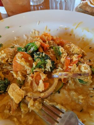 The curry. Almost over my spice limit, also delightful. at At Sara's Table Chester Creek Cafe in Duluth