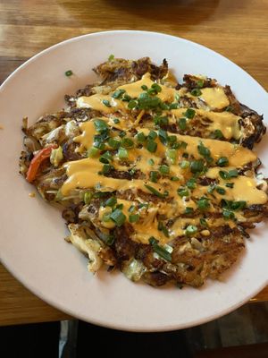 Japanese pancake   at At Sara's Table Chester Creek Cafe in Duluth