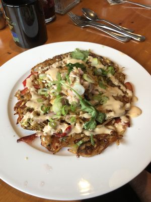 Okonomiyaki  at At Sara's Table Chester Creek Cafe in Duluth