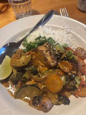 Chester Creek Curry with Tofu  at At Sara's Table Chester Creek Cafe in Duluth