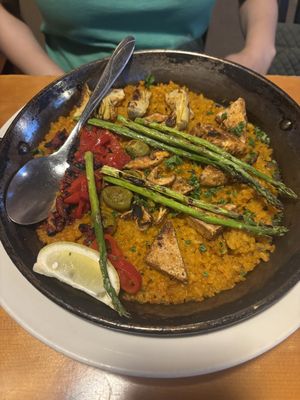 Vegan paella!  at At Sara's Table Chester Creek Cafe in Duluth