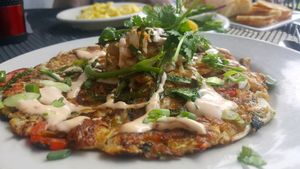 Japanese pancake at At Sara's Table Chester Creek Cafe in Duluth