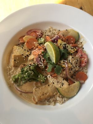 Tofu curry at At Sara's Table Chester Creek Cafe in Duluth