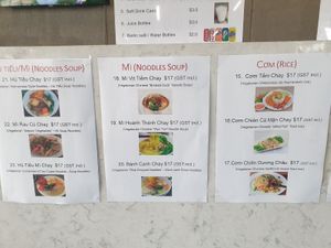 Menu 2 at Ấn Quang Vegie Hut Vietnamese Buddhist Vegetarian Restaurant in Cairnlea