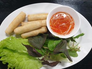 Spring rolls $10.00 at Ấn Quang Vegie Hut Vietnamese Buddhist Vegetarian Restaurant in Cairnlea