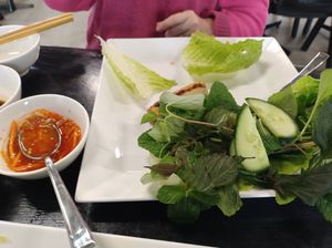 Spring Rolls (4) at Ấn Quang Vegie Hut Vietnamese Buddhist Vegetarian Restaurant in Cairnlea