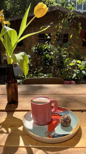 Oat+coconut milk hot chocolate  at Wild Child Cacao in Amsterdam