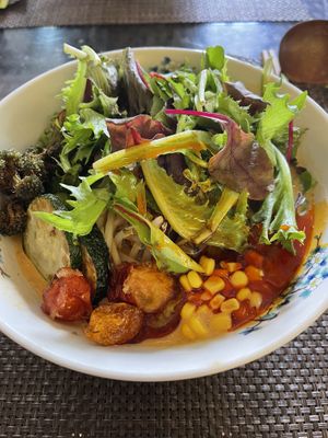 Looks like salad, but there is Tan Tan Ramen here too  at JEN Ramen in Erfurt