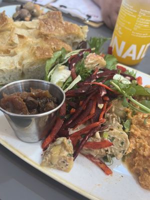 Hummus platter   at Pink Lane Bakery - Acorn Rd in Newcastle Upon Tyne