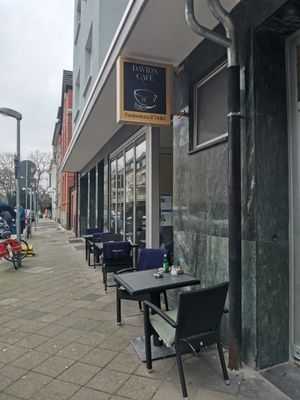 David's Cafe outside at David's Cafe in Dusseldorf