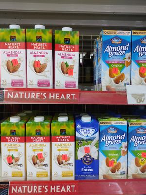 Vegan milks at 3R Mall in Bocas Del Toro