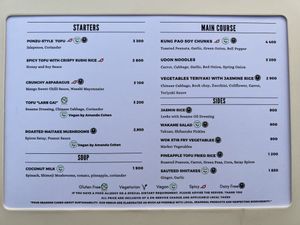 Vegetarian & vegan menu  at Vaimiti - Four Seasons Resort in Bora Bora