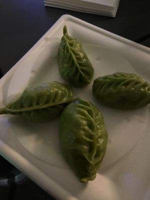 Vegan dumplings (steamed)   at Olo-olo Ravioleria in Milan