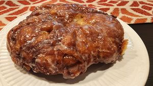 Apple fritter at Voodoo Doughnut Too in Portland