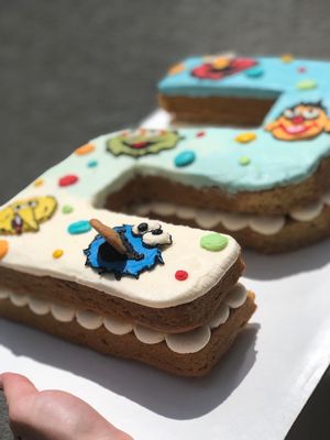 Custom Sesame Street Character Cake at VTasteCakes Vegan Bakeshop in Tucker