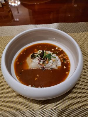 Steamed Pancake in Tamarind sauce at Punjab Grill in Dubai