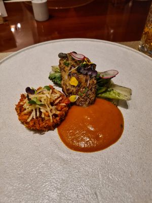 Portobello and Cauliflower main course at Punjab Grill in Dubai