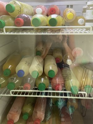 Local homemade exotic fruit juices   at Veganly Vegetarian Cafe in Kingston