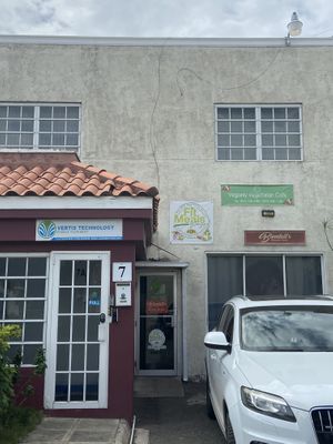 Odd setting but the food is tiptop  at Veganly Vegetarian Cafe in Kingston