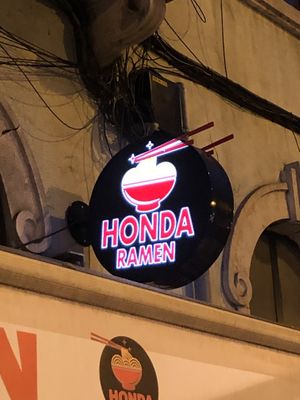 Sign  at Honda Ramen in Lisbon