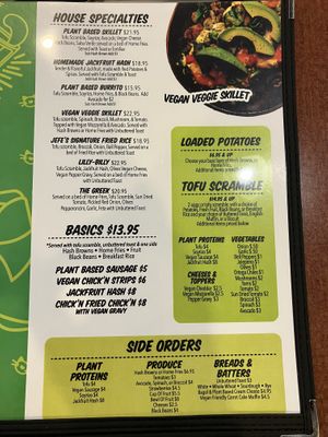 Menu as of January’24  at Mama Kat's Restaurant in San Marcos