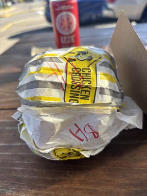 From the outside, BH is labeled for Bangcock Hot burger  at Chicken Crossing in Eugene