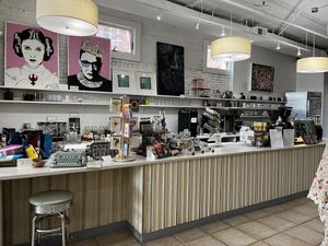 Sustainably made coffee bar  at Eco Evolution in Norwalk