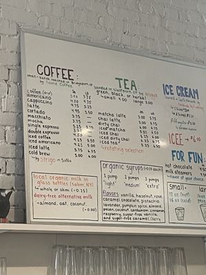 Love the up charge for cow milk but not for dairy milk   at Eco Evolution in Norwalk