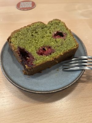 Matcha-cherry cake  at roots - Münstergasse in Zurich