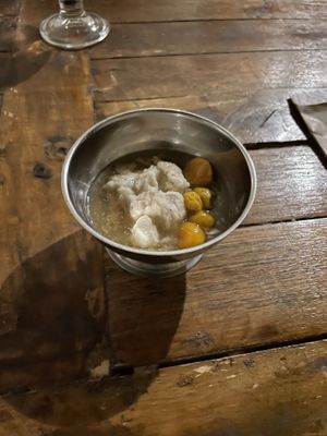 Dessert made of Brazil nuts and sunflower seeds   at Deleite Vegetariano in Popayan