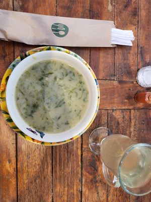 Suppe + Getränk at Deleite Vegetariano in Popayan