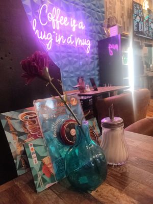 Inside of the cafe at Mojo Coffee in Bremerhaven