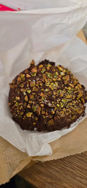 Triple chocolate pistachio cookie 🍪 at Hart's Bakery in Bristol