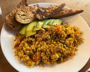 Tofu scramble  at Cafe Comunión in San Juan