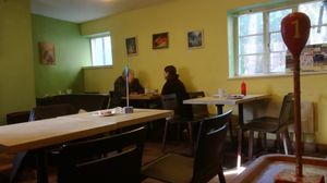 Upstairs at Greens Cafe in Oxford