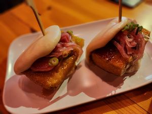 Fried tofu bun at GoBistro in Miami