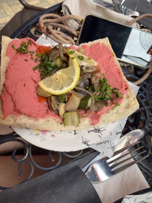 Hummus Sandwich with grilled vegetables   at Lebowski in Utrecht