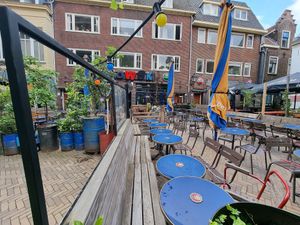 Large outdoor seating at Lebowski in Utrecht
