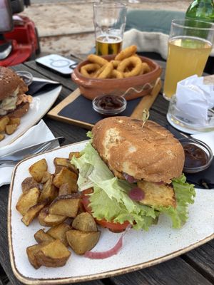 Vegan tofu burger  at Krakovc in Ljubljana